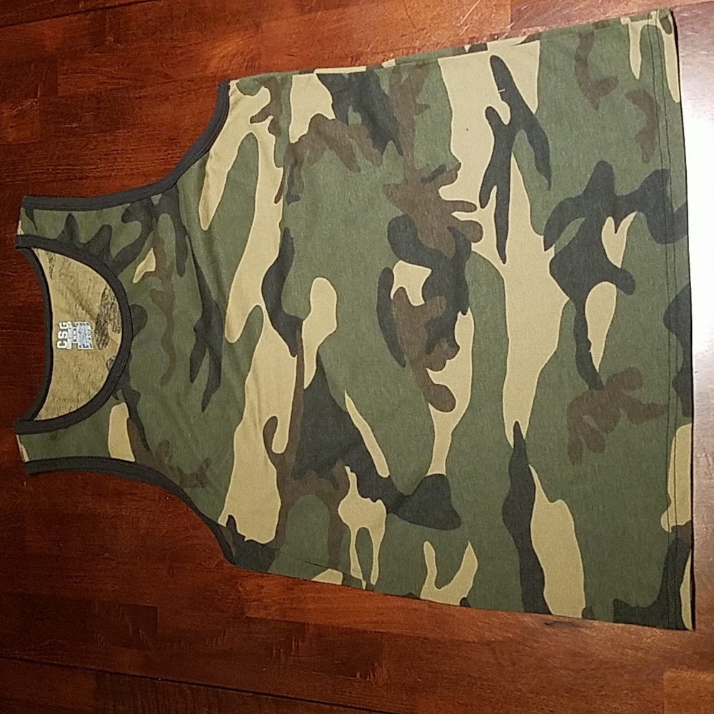 Camouflage pattern tank top